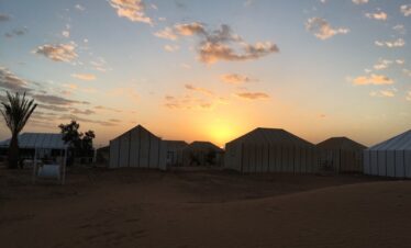 camp in sahara