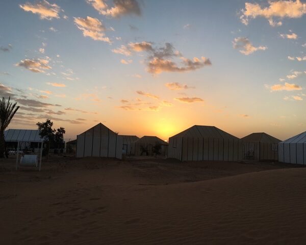 camp in sahara